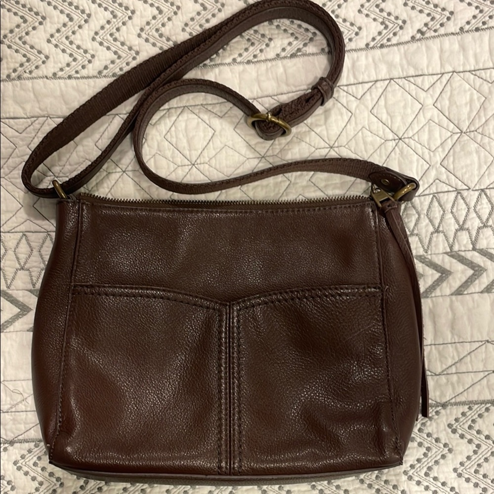 The Sak Alameda Mahogany crossbody purse